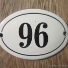 SMALL ANTIQUE STYLE ENAMEL DOOR NUMBER 96 SIGN PLAQUE HOUSE NUMBER FURNITURESIGN