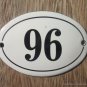 SMALL ANTIQUE STYLE ENAMEL DOOR NUMBER 96 SIGN PLAQUE HOUSE NUMBER FURNITURESIGN
