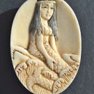 Hand carved mermaid pendant South seas island pendent charm sailor necklace M1