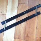 Large original antique ebony & brass parallel ruler navigational instrument 1