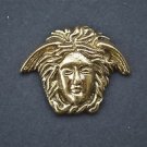 Small Art Nouveau angels head solid brass furniture mount ormalu H4