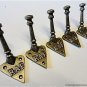 SET OF 5 FANTASTIC RAF CAST IRON WALL COAT HOOKS HANGING DOOR HOOK