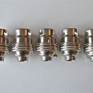 5 NICKEL BAYONET FITTING BULB HOLDER LAMP HOLDER EARTHED SHADE RING 1/2 INCH L4