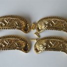 4 brass antique cup drawer handle dresser draw pull handle c/w screws 2002