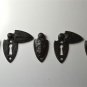 SET OF 5 BEATEN STYLE CAST IRON GOTHIC SHIELD DOOR KEYHOLE ESCUTCHEON PLATE CR3