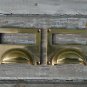 PAIR OF LARGE SOLID BRASS ANTIQUE STYLE FILING CABINET HANDLE DRAWER LABEL CR5