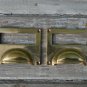 PAIR OF LARGE SOLID BRASS ANTIQUE STYLE FILING CABINET HANDLE DRAWER LABEL CR5