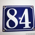 EDWARDIAN STYLE ENAMEL DOOR NUMBER 84 SIGN PLAQUE