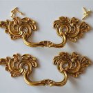 Pair superb large solid brass Rococo drawer handle Louis XV furniture pull 2005