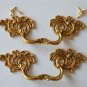 Pair superb large solid brass Rococo drawer handle Louis XV furniture pull 2005