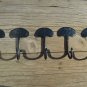 A set of 5 hand wrought iron primitive folk art hooks wall door hook QHH1