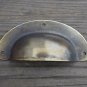 A  ANTIQUE PRESSED AGED BRASS DRAWER HANDLE FILING INDUSTRIAL PULL 3 INCH CB22