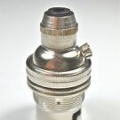 NICKEL BAYONET FITTING BULB HOLDER CORD GRIP LAMP HOLDER EARTHED SHADE RING SR4