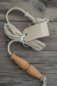 TURNED LIGHT PULL TOILET PULL HANGING ROPE PULL ENGLISH MADE