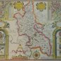 OLD COPY OF JOHN SPEED 1610 MAP OF BUCKINGHAMSHIRE COLOUR READING BUCKINGHAM