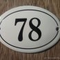 SMALL ANTIQUE STYLE ENAMEL DOOR NUMBER 78 SIGN PLAQUE HOUSE NUMBER FURNITURESIGN