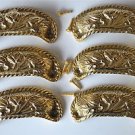 6 brass antique cup drawer handle dresser draw pull handle c/w screws 2002