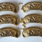 6 brass antique cup drawer handle dresser draw pull handle c/w screws 2002
