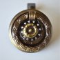A good quality antique style brass ring pull furniture handle drawer pull MK5