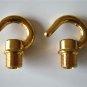 PAIR OF BRASS BULB HOLDERS LAMPHOLDER SCREW IN 1/2 INCH HOOK CHAIN LIGHT LAMP Y1