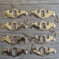 8 solid brass Georgian furniture escutcheon antique style keyhole plate SE1