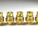 5 BRASS BAYONET FITTING BULB HOLDER LAMP HOLDER EARTHED SHADE RING 1/2 INCH L3