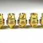 5 BRASS BAYONET FITTING BULB HOLDER LAMP HOLDER EARTHED SHADE RING 1/2 INCH L3