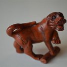HAND CARVED WOODEN LION BIG CAT ORIENTAL NETSUKE WOOD CARVING LM8