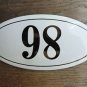 ANTIQUE STYLE ENAMEL DOOR NUMBER 98 HOUSE NUMBER DOOR SIGN PLAQUE