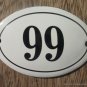 SMALL ANTIQUE STYLE ENAMEL DOOR NUMBER 99 SIGN PLAQUE HOUSE NUMBER FURNITURESIGN