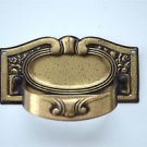 Original antique French pressed brass pull handle chest furniture KP18