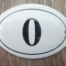 SMALL ANTIQUE STYLE ENAMEL DOOR LETTER O SIGN PLAQUE HOUSE FLAT FURNITURE LETTER