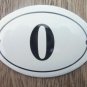 SMALL ANTIQUE STYLE ENAMEL DOOR LETTER O SIGN PLAQUE HOUSE FLAT FURNITURE LETTER