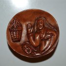 HAND CARVED WOODEN LUCKY LADY ORIENTAL NETSUKE WOOD CARVING QL7 UK SELLER