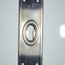 Original antique pressed steel escutcheon plate keyhole chest furniture KP16