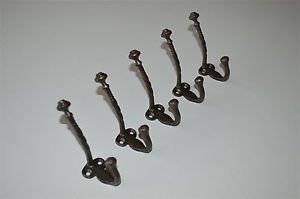 5 small twisted design double coathook cast iron hanging coat hook ALR11