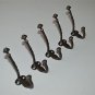 5 small twisted design double coathook cast iron hanging coat hook ALR11