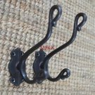 A pair of cast iron shepherds crook coathook wall door hanger coat hook AL41