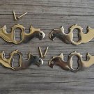 4 solid brass Georgian furniture escutcheon antique style keyhole plate SE1