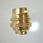 BRASS BAYONET FITTING BULB HOLDER LAMP HOLDER EARTHED C/W SHADE RING 1/2 INCH L3