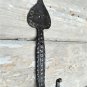 BEAUTIFUL LARGE SPADE TOP HAMMERED WROUGHT IRON COAT HOOK WALL HOOK ST1