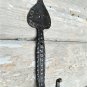 BEAUTIFUL LARGE SPADE TOP HAMMERED WROUGHT IRON COAT HOOK WALL HOOK ST1