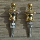 Pair of superb quality antique brass furniture clock finial rope edge finial Z11