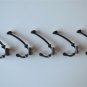 5 small Edwardian design double coathook cast iron hanging coat hook ALR12