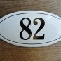 ANTIQUE STYLE ENAMEL DOOR NUMBER 82 HOUSE NUMBER DOOR SIGN PLAQUE
