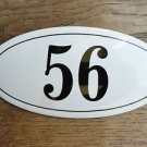ANTIQUE STYLE ENAMEL DOOR NUMBER 56 HOUSE NUMBER DOOR SIGN PLAQUE