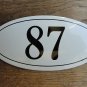 ANTIQUE STYLE ENAMEL DOOR NUMBER 87 HOUSE NUMBER DOOR SIGN PLAQUE