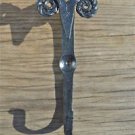 Hand wrought iron primitive rams head hook folk art wall hanger door hook RHH1
