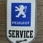 Superb heavy quality porcelain advertising sign Peugeot service garage plaque