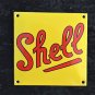 QUALITY ENAMEL SHELL OIL SIGN PLAQUE VINTAGE STYLE GARAGE WALL SIGN SQUARE